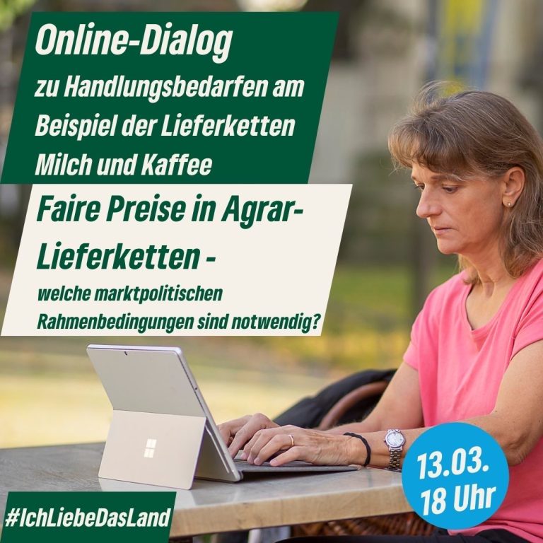 Online-Dialog: Faire Preise in Agrar-Lieferketten